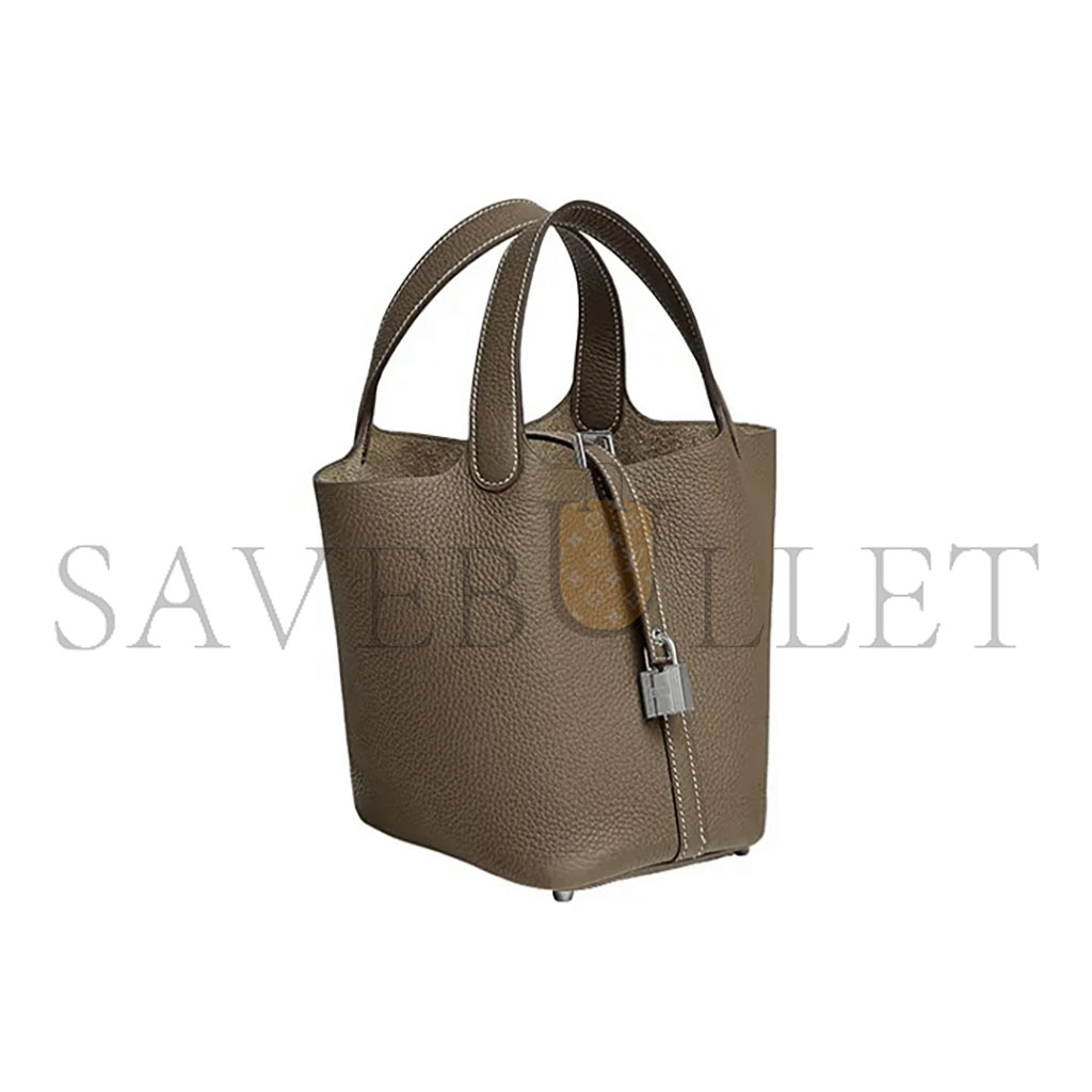 H**mes picotin lock 18 taurillon clemence h056289ck18 (18*18*13cm)